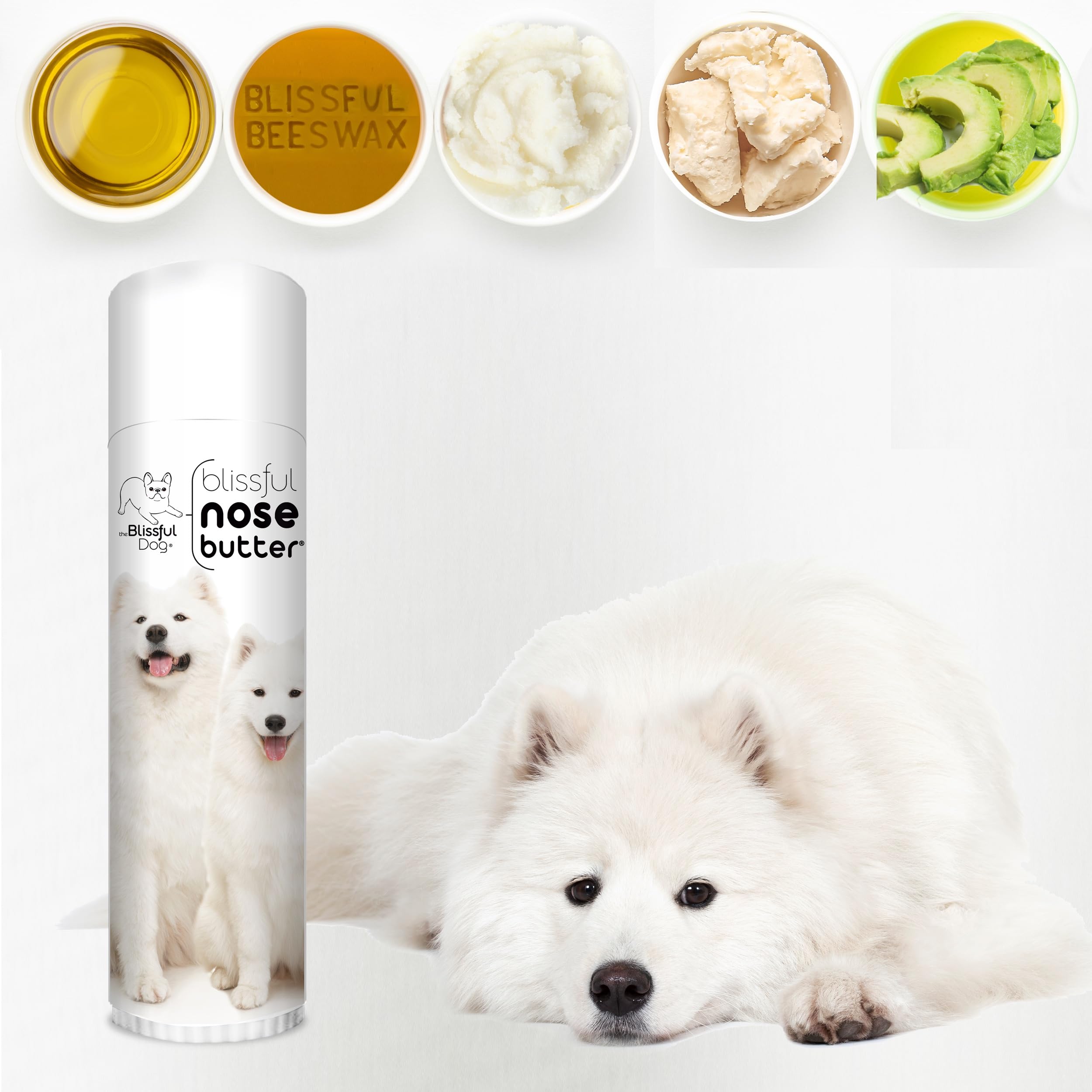 The Blissful Dog Samoyed Unscented Nose Butter - Dog Nose Butter, 0.50 Ounce